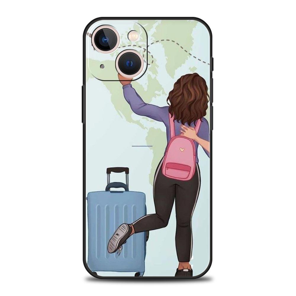 

Роскошный мягкий чехол для телефона с изображением самолетов и карт мира для путешествий для iPhone 13 15 14 12 11 Pro MAX XR X SE XS 7 8 Plus, силиконовый чехол iPhone XS Max