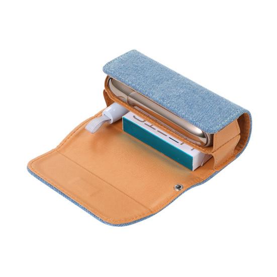 Protective Cover Soft Anti-scratch Portable E-cigarette Faux Leather Wallet Case for IQOS 3.0/3 DUO