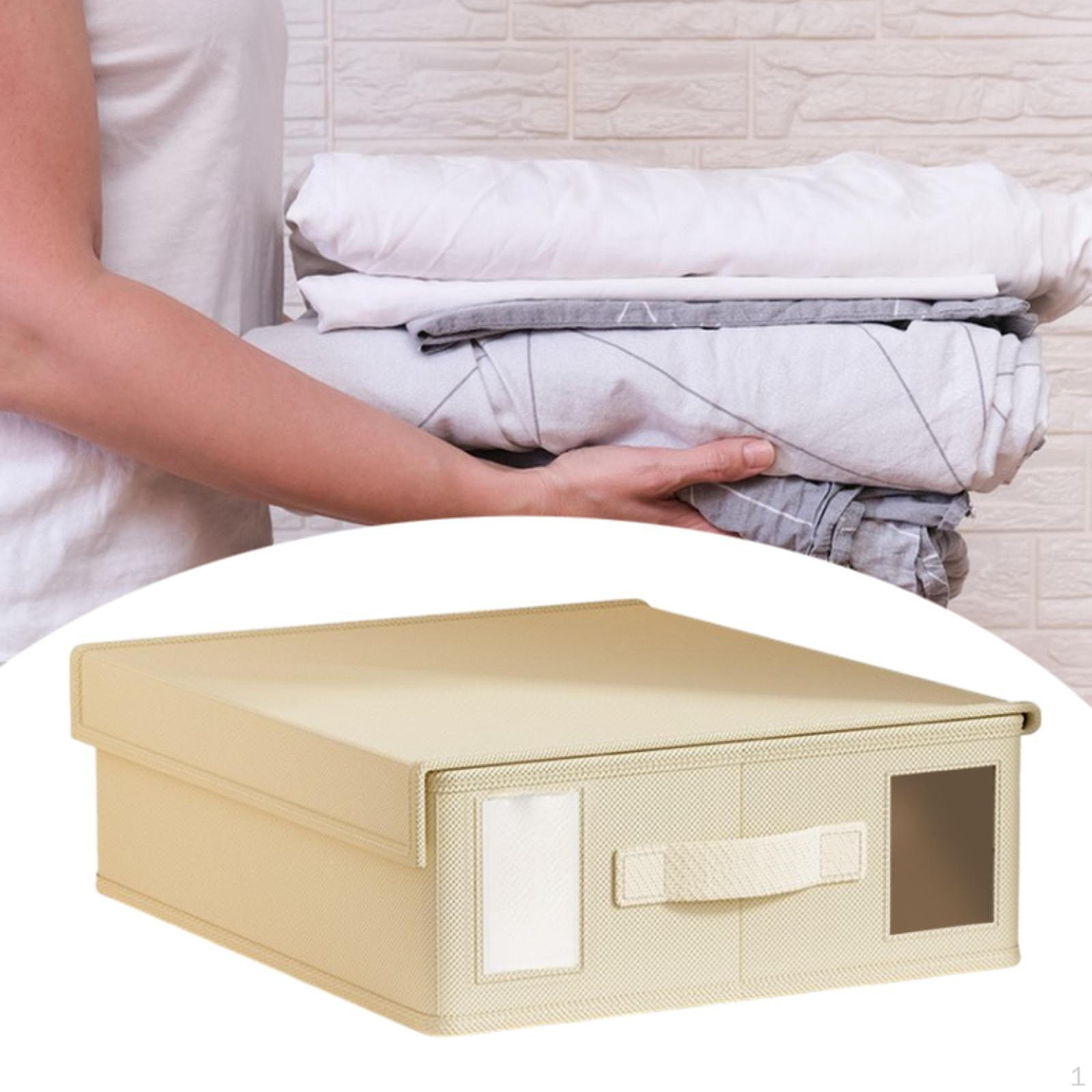 

Органайзер для простыней, контейнер для хранения с ручкой, складной, для хранения постельного белья Beige
