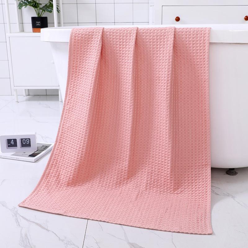 Waffle bath towel pure cotton absorbent quick drying wool