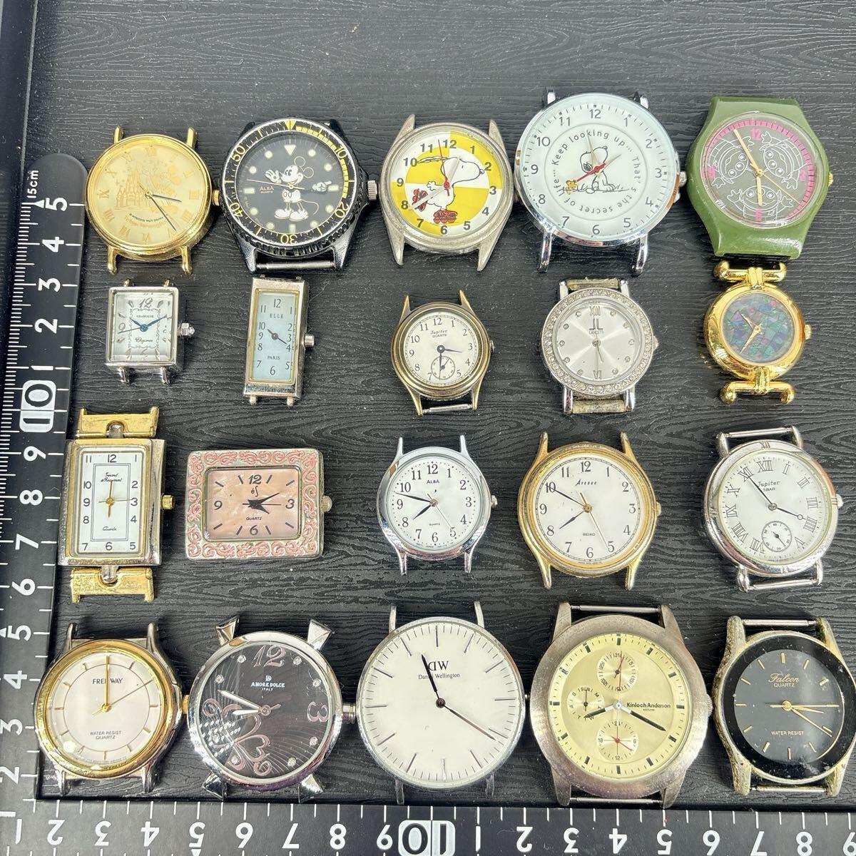 [Operation not confirmed] Wrist watch face collection of 20 SEIKO CITIZEN ALBA Quartz Gold Character Mickey Junk Large quantity Ladies