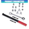 Spring Tensioner Removal and Adjustment Service Kit with Extension Bar, Drive Pieces, Crowfoot Heads, and Blow-Molded Storage Case