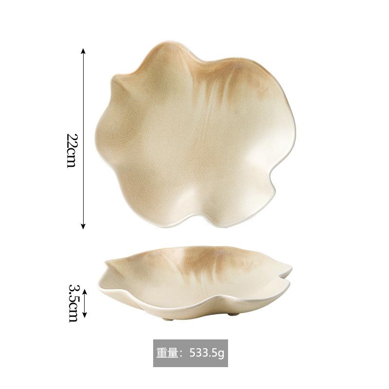 Japanese Style Creative Ceramic Bowl Set Unique Shape Plate Tableware Gift Box for Home Restaurant