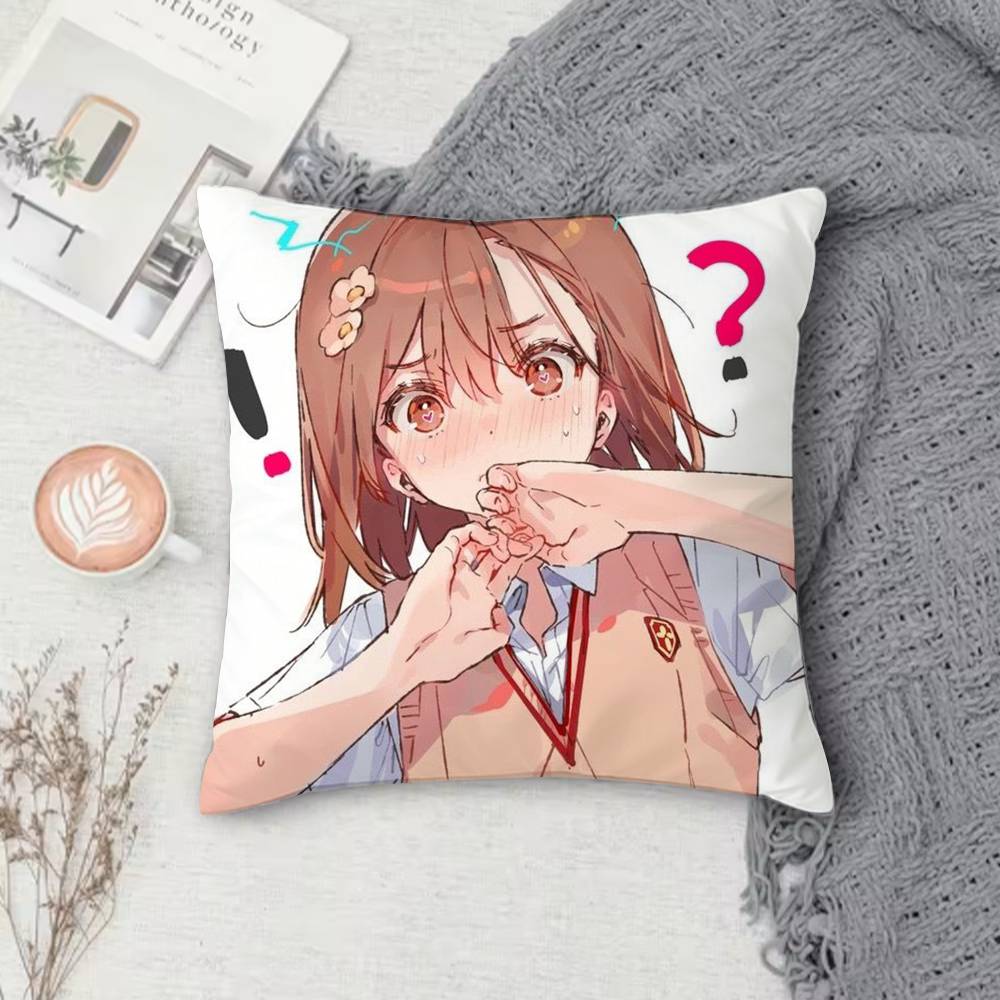 

A Certain Magical Index Doublesided Printed Square Decorative Cushion Cover for Sofa Living Room Home Decor 30x30 cm