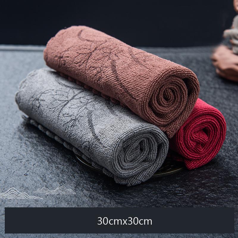 GIANXI Portable Kitchen Tea Towel Tourist Hotels Dry Handkerchief Red Absorbent Towel Coffee towel Towel Kitchen Accessories