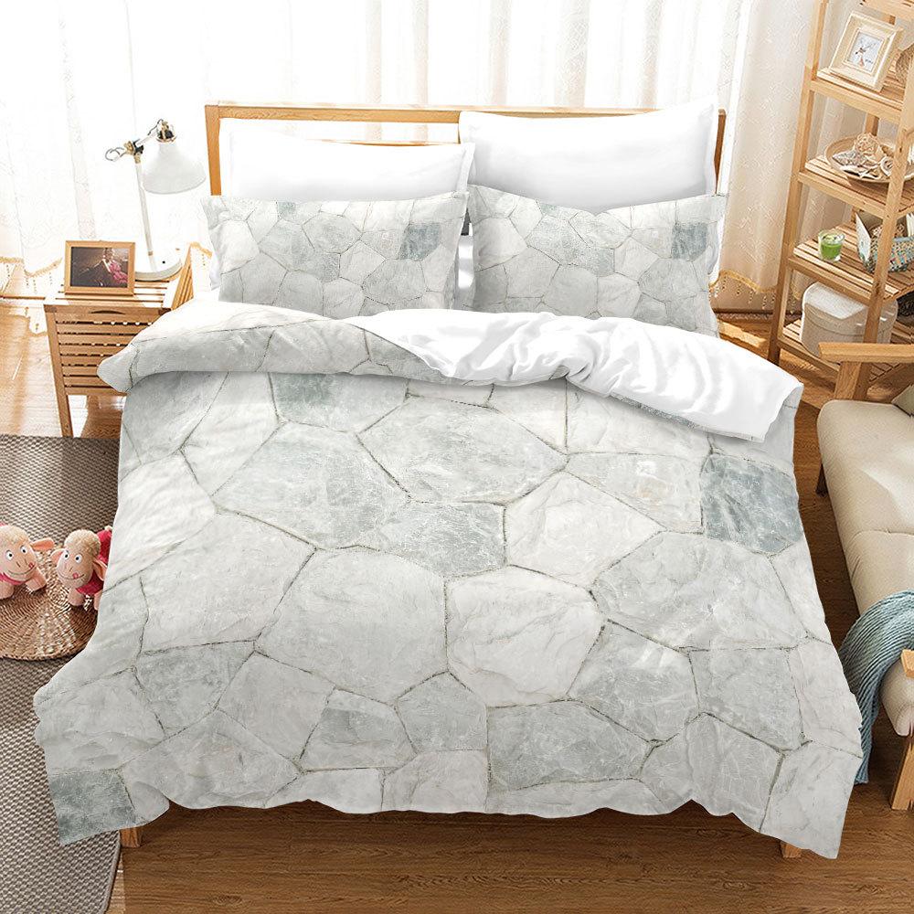 

Цвет Мрамор 3D Трехмерная Цифровая Печать Пододеяльник Трехпредметный Пододеяльник Наволочка 135*200/50*75*2