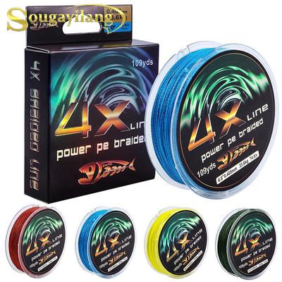 4pramenný PE pletený vlasec 100 m 15,5 lb-74,5 lb Multifilní vlasce pro lov kaprů Mořské vlasce Muškařské šňůry