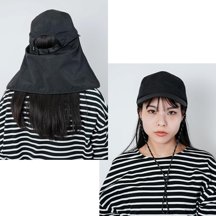 Kiu Sunshade Jet Cap UV Suitable for All Chin Sun Heatstroke and 2ND, Waterproof, Water-Repellent, Breathable, Protection, Weather, Strap, Protection,