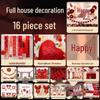 Wedding Decoration Set: Bridal Bedroom & Living Room Décor with Double Happiness Symbols