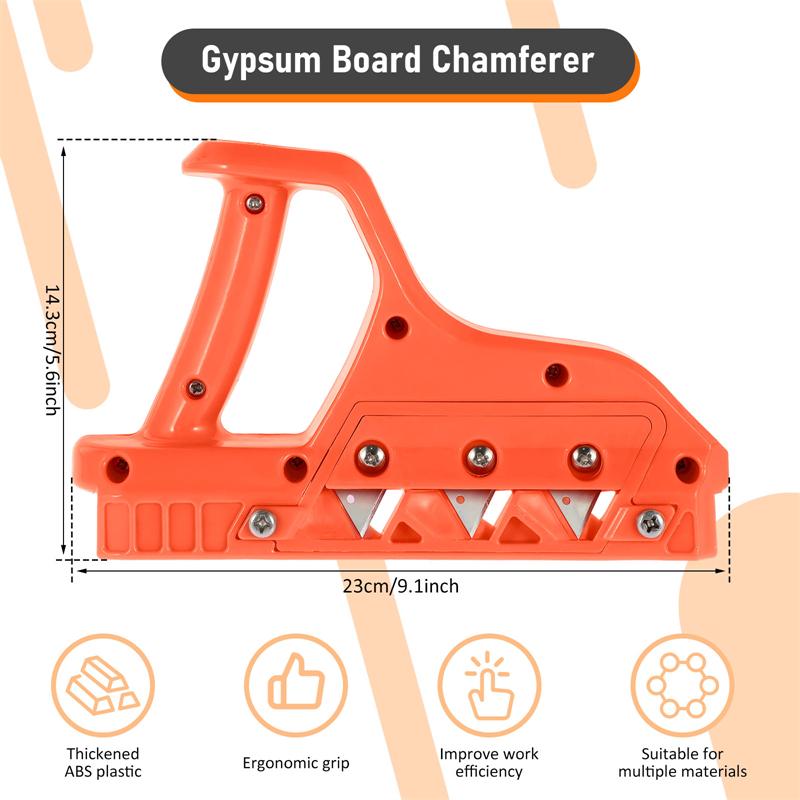 Plasterboard Quick Cutter 45°/60° Gypsum Board Drywall Edge Chamferer Woodworking Plane Wood Plasterboard Edger Trimming Tools