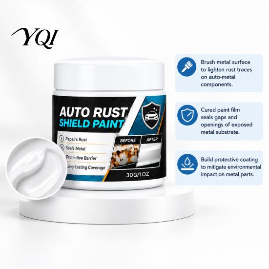 High Viscosity Metal Repair Paste 1/2Pcs Car Rust Shield Kit, Auto Protection Kit with Brush, Long-Lasting Coverage for Chassis, Wheel Arches