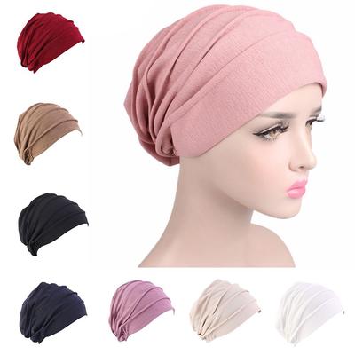 Soft Beanies Hair Loss Headscarf Winter Warm Muslim Hijabs Head Wrap Chemo Hat Women Turban Hat