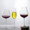 Nordic vertical striped red wine glass, champagne glass, creative striped crystal glass, tall glass for home use