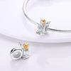 Copper Angel Baby Charms Zirconium Heart Shape Angel Wings Dangle Beads Fit Pandora Bracelet Necklace Diy Jewelry Marking