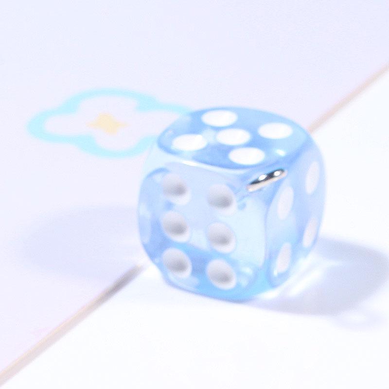 

Resin Cartoon Dice Eye Accessories for DIY Phone Cases, Necklaces, and Keychains синій