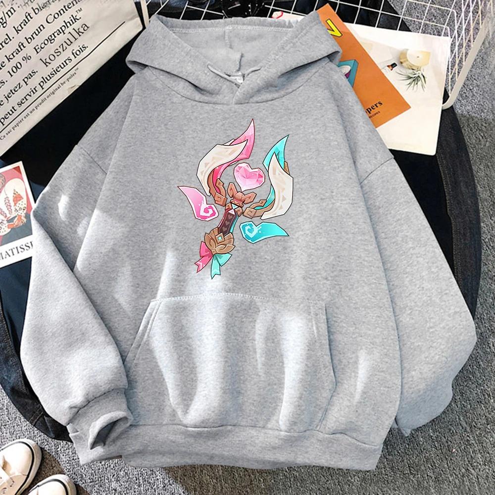 Genshin Impact Varesa Anime Hoodie Men Retro Sweatshirt Autumn/Winter Kawaii Retro Casual Sweatshirt