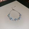 High-End Zircon Floral Heart Bracelet - Luxurious Sparkle for Women
