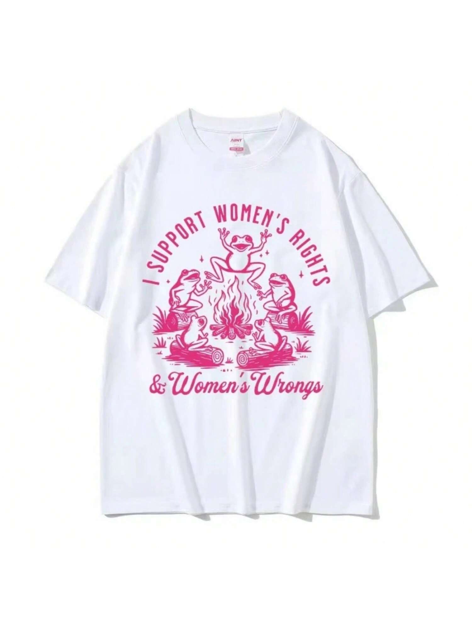 I Support Women s Rights And Wrongs Frog Funny Meme T Shirts Men Women Retro O-Neck Fashion Oversized Cotton T-Shirt Summer Tops S разноцветный