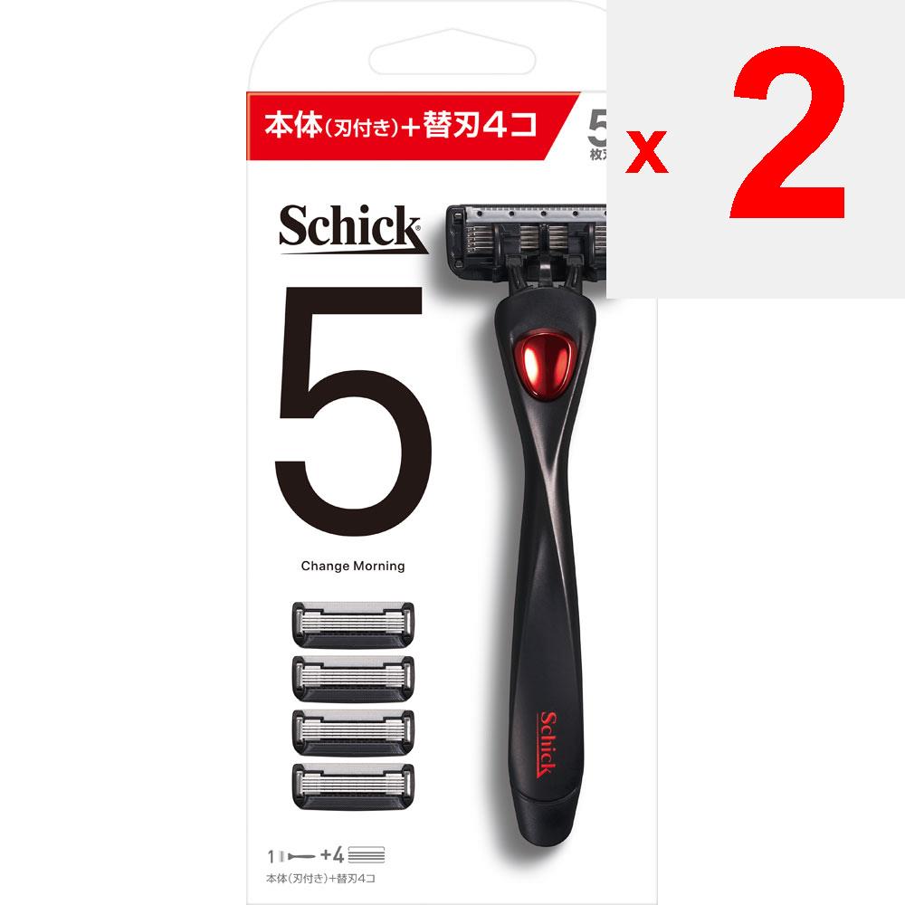 Sic Japan SCHICK Combo Pack with Blade + 4 Replacement Blades Holder for Men Razors for Men When Replacing the Blade, Be Careful Not To Injure Yoursel