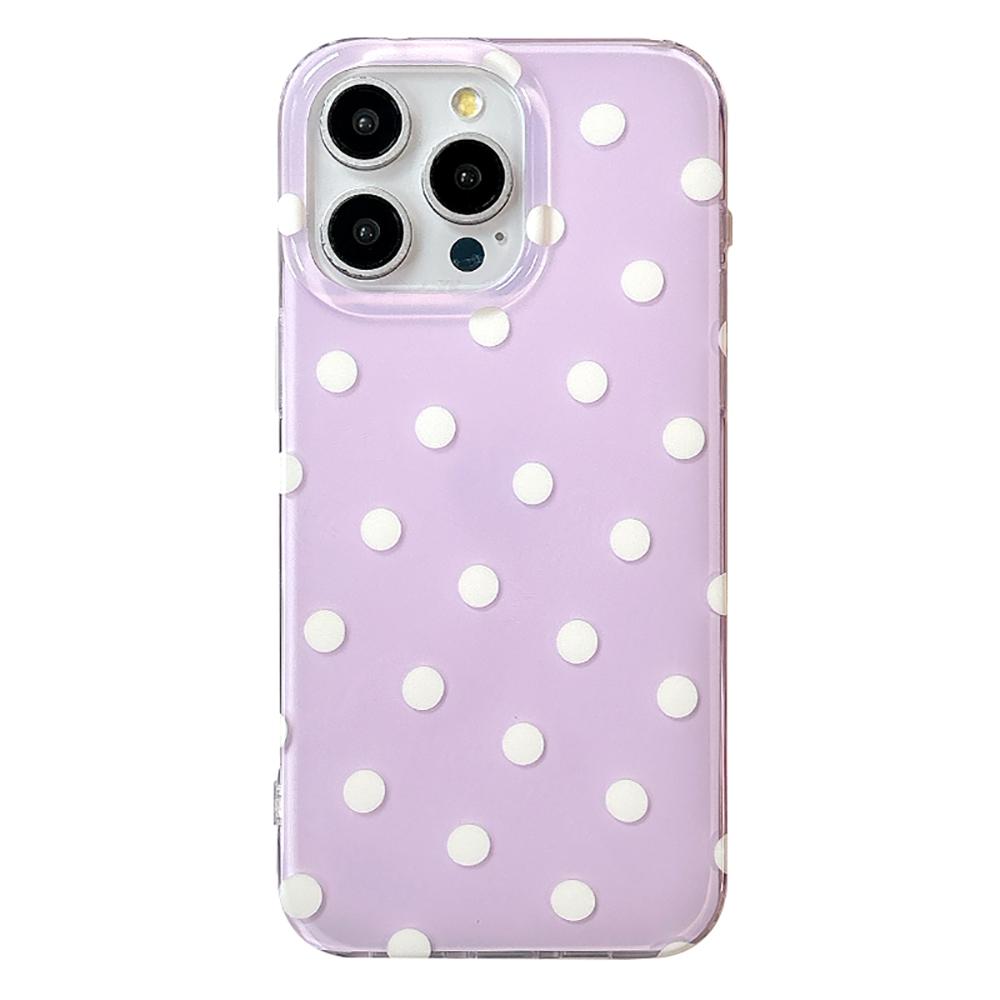 Ins Korean Cute Polka Dot Phone Case for iPhone 17 16 15 14 13 Pro Max 16Pro Stylish Aesthetic Shockproof Lovely Soft Back Cover