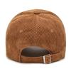 Corduroy baseball cap men's and women's autumn and winter new solid color cap thermal visor fashionable simple hat