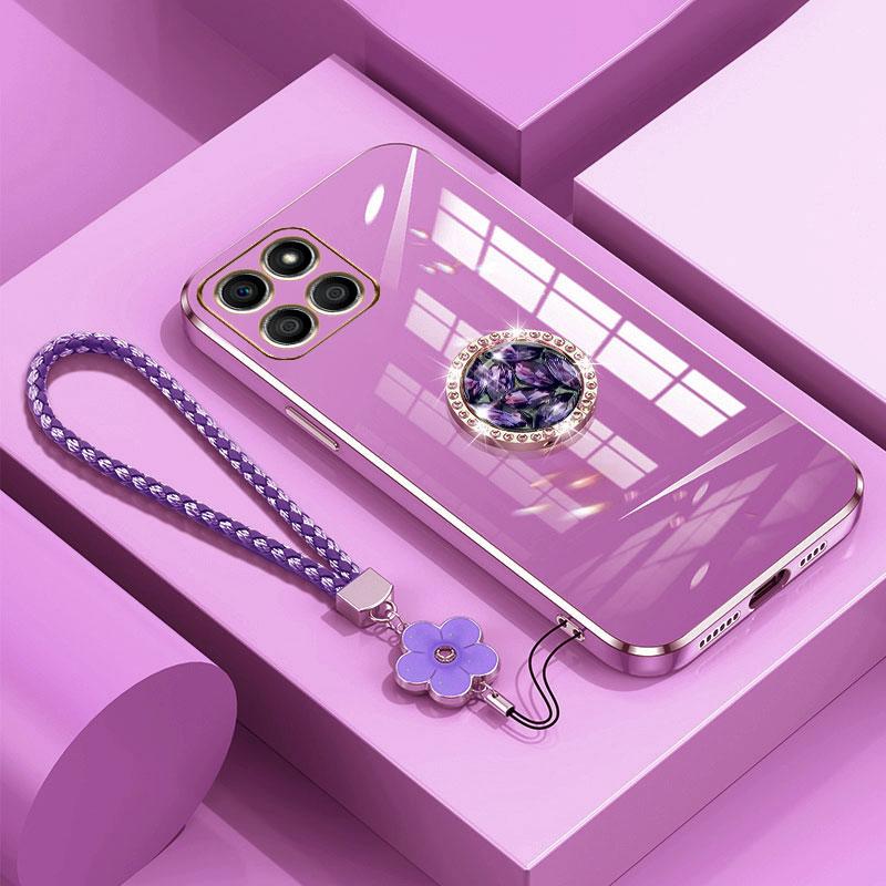 

Чехол Honorx8 5G с ремешком, роскошный чехол с бриллиантовым держателем для Huawei Honor X8 5G, чехлы Honor X 8 X8a X6 X6a X6s, кольцо-подставка Honor x8A&Case & Holder