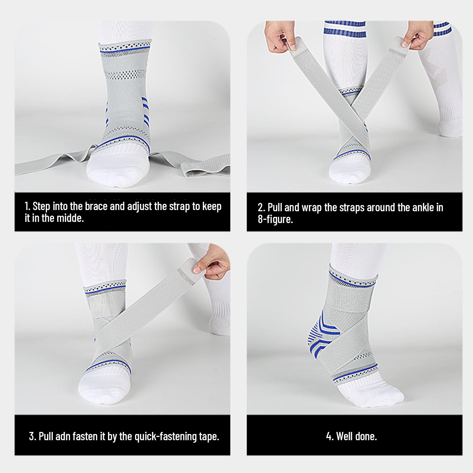 Регулируемый эластичный ремешок для поддержки лодыжки для баскетбола — фото 5