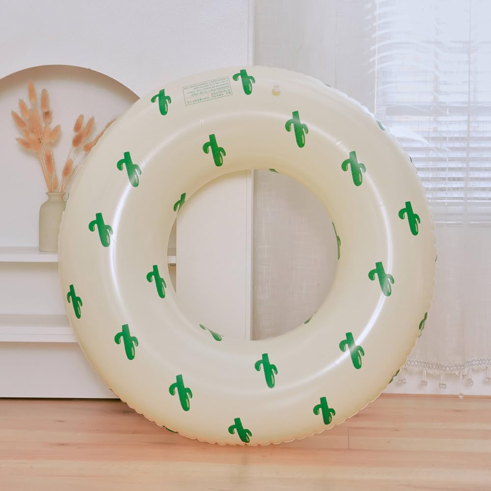 JunyueLiang Floating Ring with Handle Swimming Floating Device Simple Inflator Stylish for People Children Students Beach Pool Party Funny Exercise