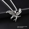 Hip hop retro men's titanium steel necklace trendy animal tail pendant long chain sweater necklace punk style street jewelry for daily wear