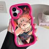 Jujutsu Kaisen Sukuna Mobile Phone Case for iPhone 17 16 15 14 13 12 11 Air Pro Max Plus Wavy Edge TPU Colorful Cover Luxury