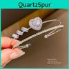 Bracelet à cordon Cœur Étoile en Zircon pour Femmes au Design Élégant pour Offrir