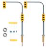 2pcs/set Traffic Light Model HO/OO Scale Cross Walk LED Pedestrian Street Signal 20mA With Resistor Railway Train Layout Kit