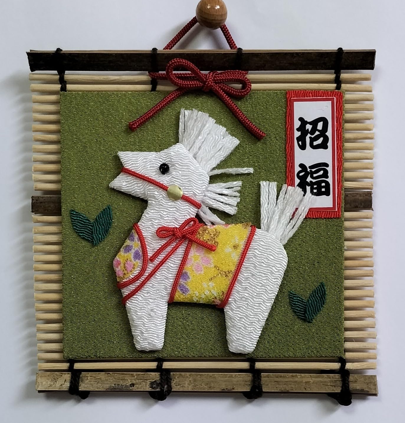 

[Счастливый год Лошади] Мини-бамбуковые жалюзи - Новогодние украшения (готовый продукт)