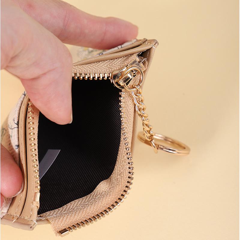 Zipper Women Coin Purse Genuine Leather Key Wallet Multifunction Zipper Lady Coin Wallet