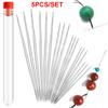5pcs Opening Beading Needles Pins Curved Needle for Beads Bracelet DIY Jewelry Making Tools Beaded Threading Pin Needlework Kits