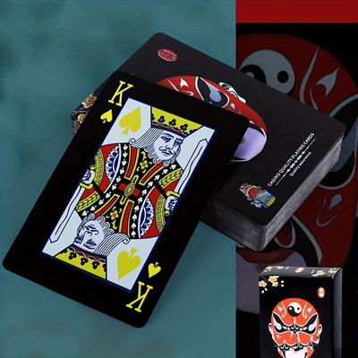 Wear Resistant Plastic Playing Cards Chinese Pattern Waterproof Poker Deck Anti Fold