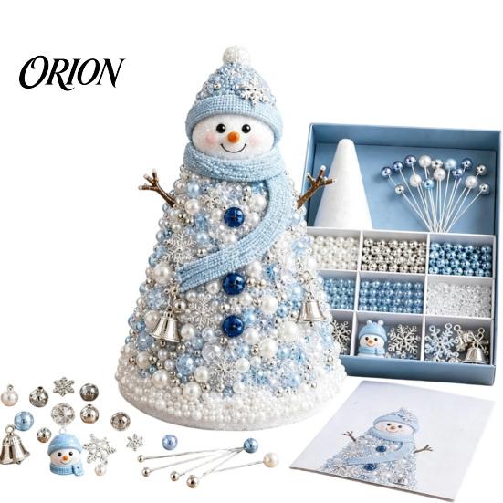 Handmade Gift for Craft Lovers DIY Beaded Tree Kit Adults, Christmas Bead Kit, Decorative Faux Pearl Beading 3D Ornament Holiday Tabletop Mantel