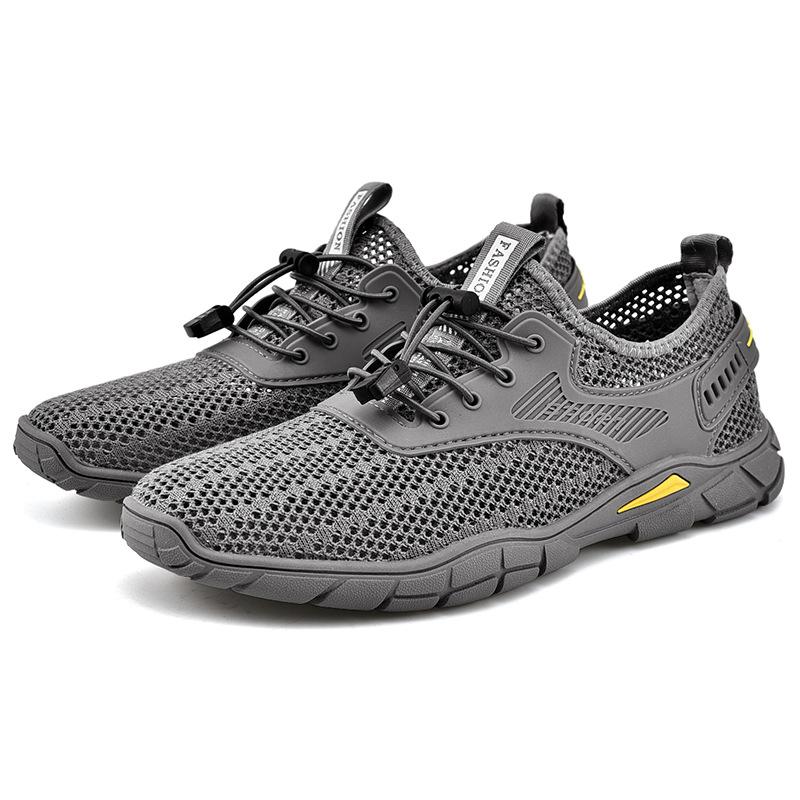 Neue Sommer-Mesh-Schuhe Herren atmungsaktive Sportliche tägliche lässige Mesh-Schuhe hohl leicht Overalls Lederschuhe