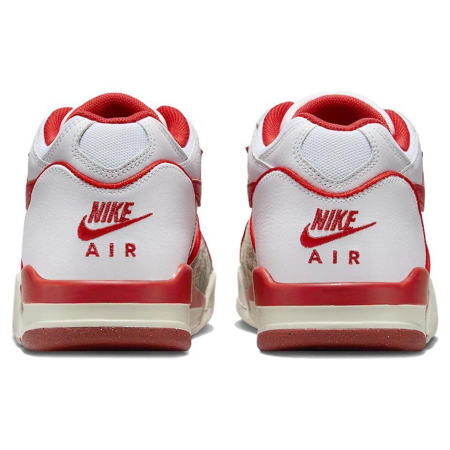 Stussy x Nike Air Flight 89 Low SP Habanero Red Unisex Sneakers White Sail FD6475-101