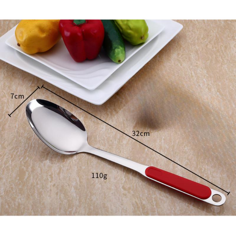 HANYANG Edelstahl-Rührspatel, Suppenlöffel, großer Trichter, Küchenutensilien, Verbrühschutz, Kochspatel, Suppenlöffel