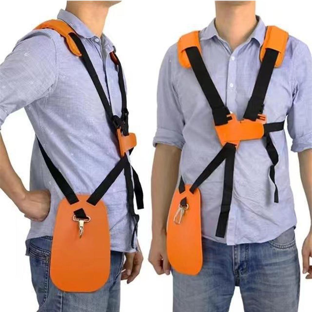Postroj Dvojitý Ramenní Popruh pro Vyžínač Popruh na Rameno Polstrovaný Pás pro Zahradní Sekačku Nylonový Pás pro