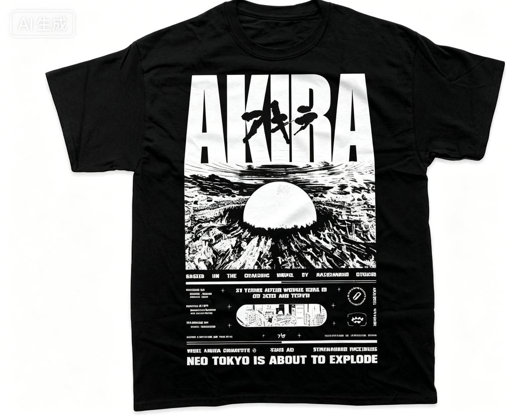 Anime Akira Graphic Tee for Fans Stylish Summer Unisexs Pure Cotton Tshirt Comfortable HighQuality Ins YK Style