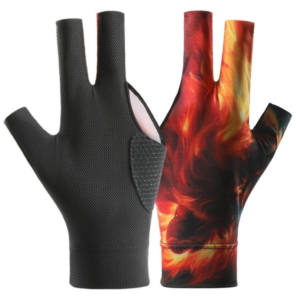 Antislip Biljart Handschoen Elastische Biljart Trainingshandschoenen Drie Vingers Handschoen Fitness Accessoires