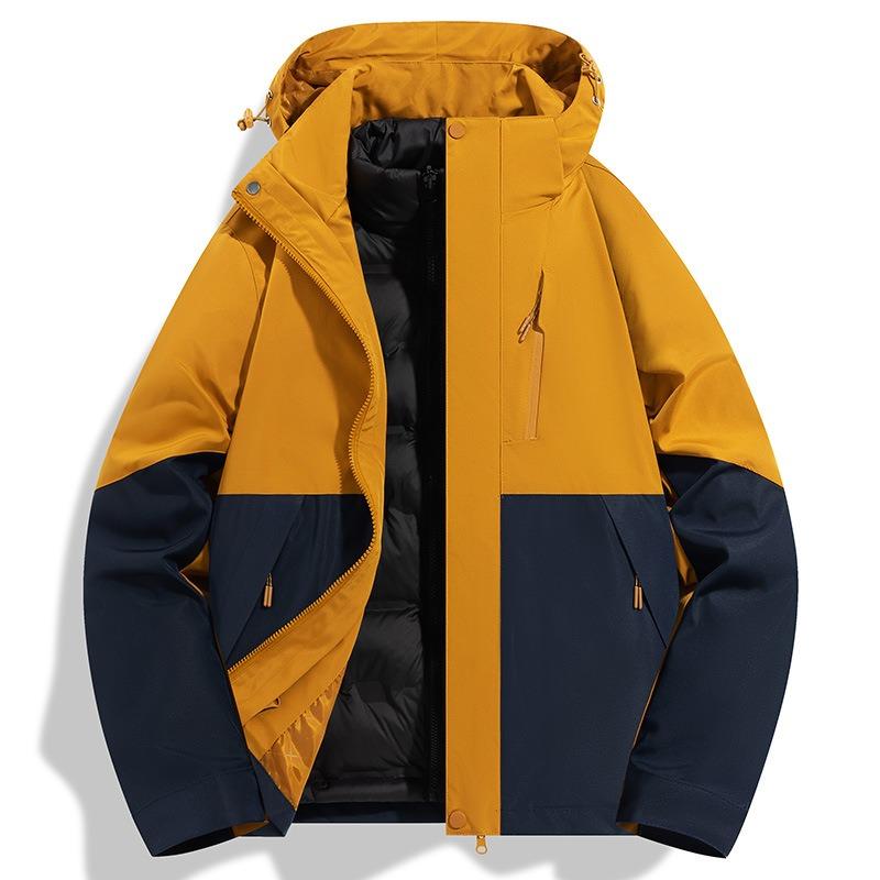 Jacket Women's 2025 New Three-in-one Removable Windproof and Waterproof Mountaineering Suit Autumn and Winter Coat Men