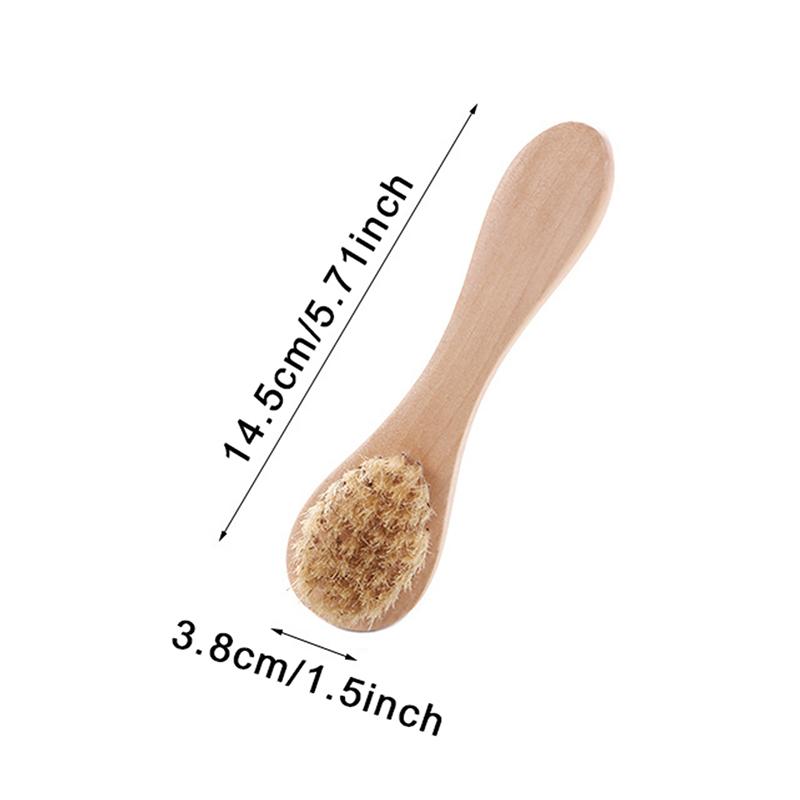 Brosse pour la peau Brosse pour le visage en bois Manche en bois Brosse pour le visage Manche en bois Brosse pour le visage Outil Brosse pour la peau Nettoyage exfoliant Brosse pour la peau Brosse pour le visage