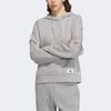 New Adidas Lounge Hooded Sweatshirt Sweatshirt Women's Gray IP0754