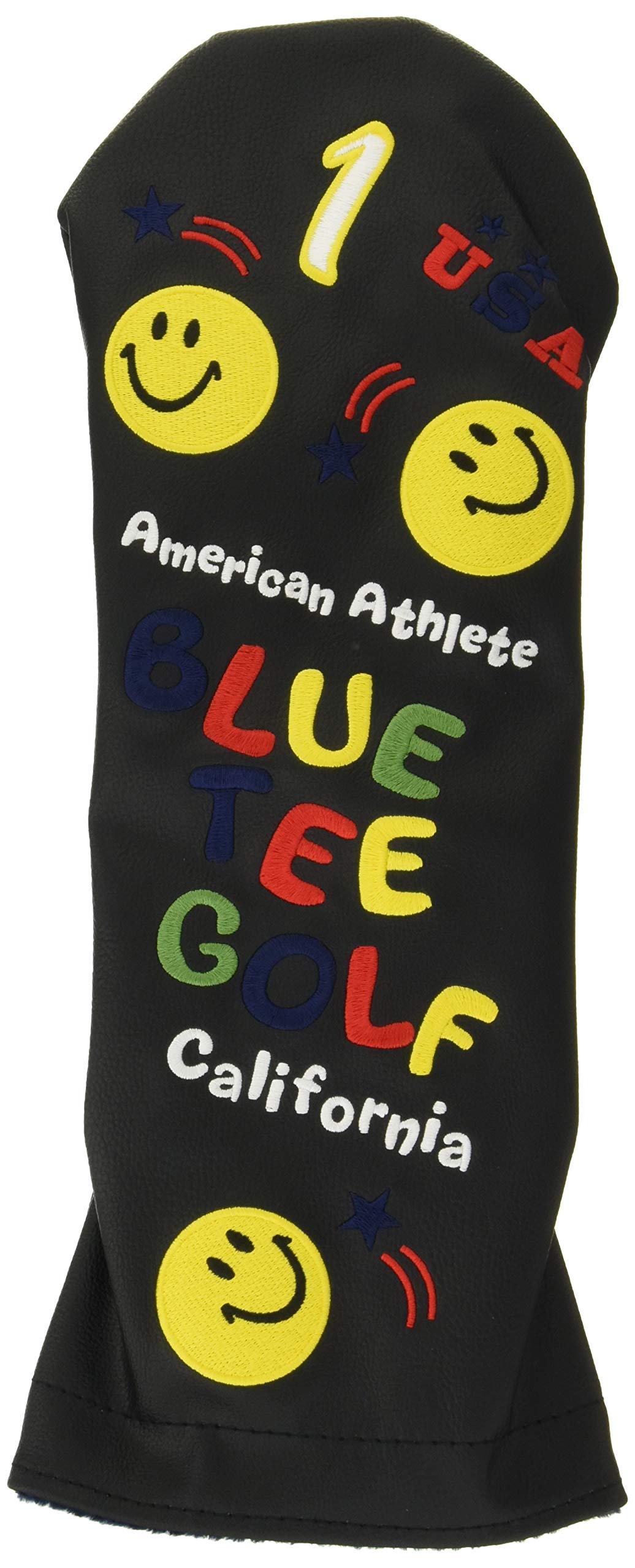 

BLUE TEE GOLF California Smile Headcover for Black Driver, чёрный