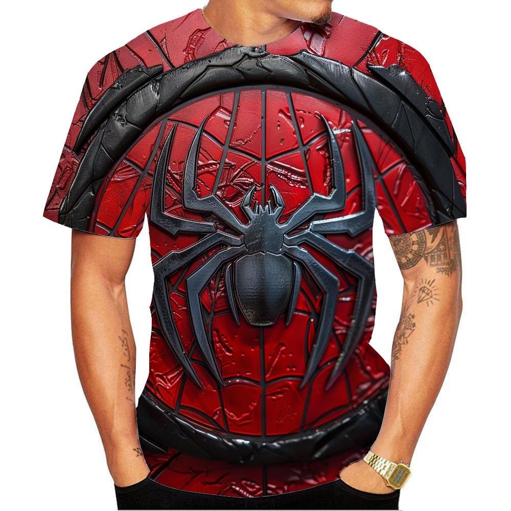 New Fashion Men's and Women's Round Neck 3D HD Printing Spider T-shirt Street Style Unisex Fashion Top Kids T shirt 100-6XL