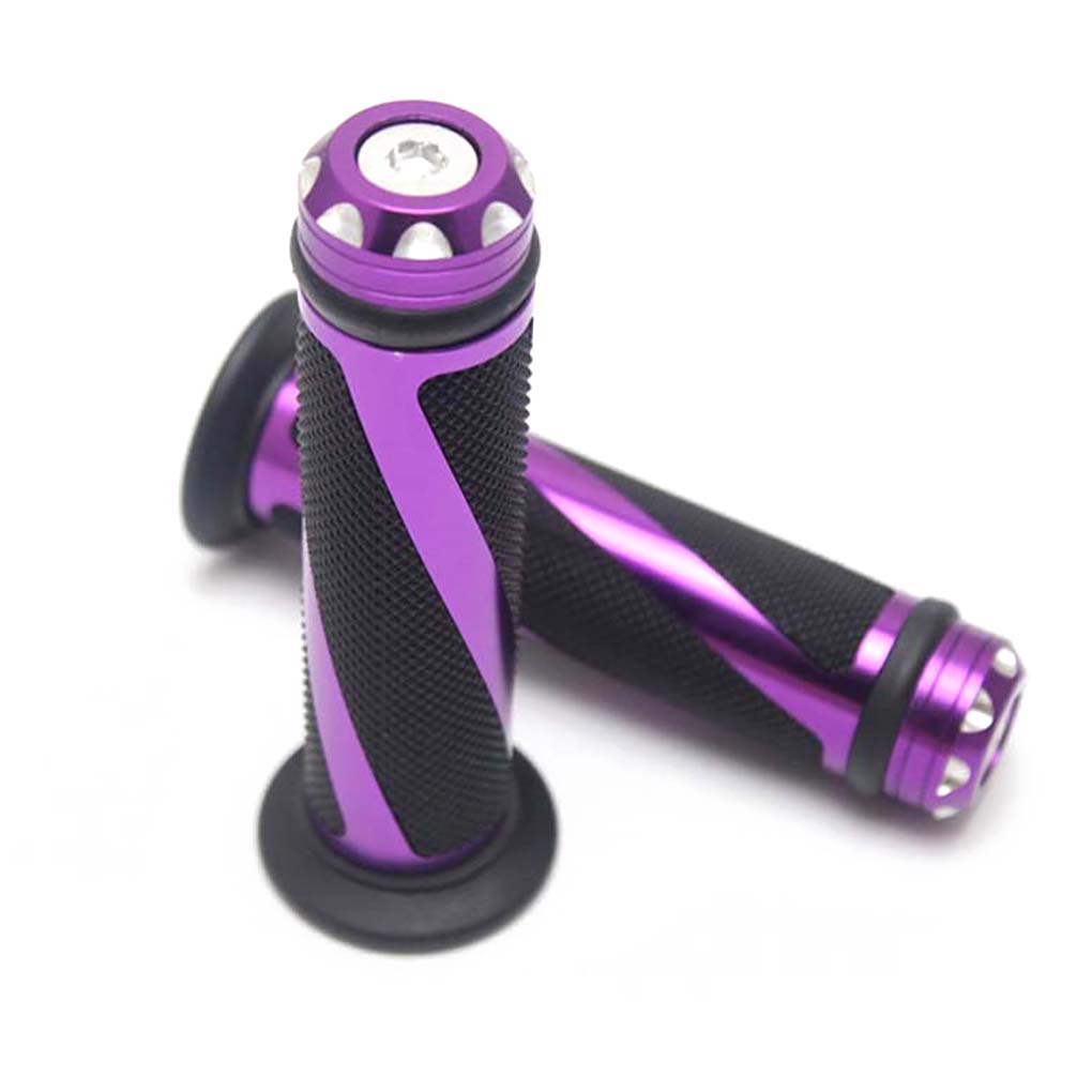 

1 пара мотоциклетных ручек Удобные Толстые Аксессуары для руля Простая Модификация Запасная часть Чехлы Декоративный Аксессуар фиолетовый
