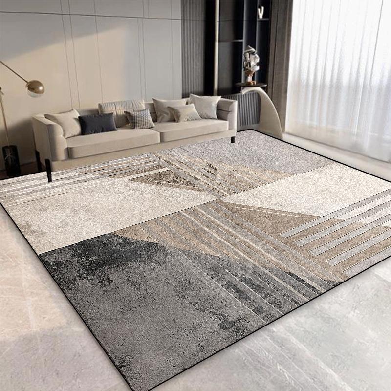 Nordic Geometric Style Carpet for Living Room Modern Decor Bedroom Bedside Washable Large Rug Study Doorway  Foldable Floor Mat